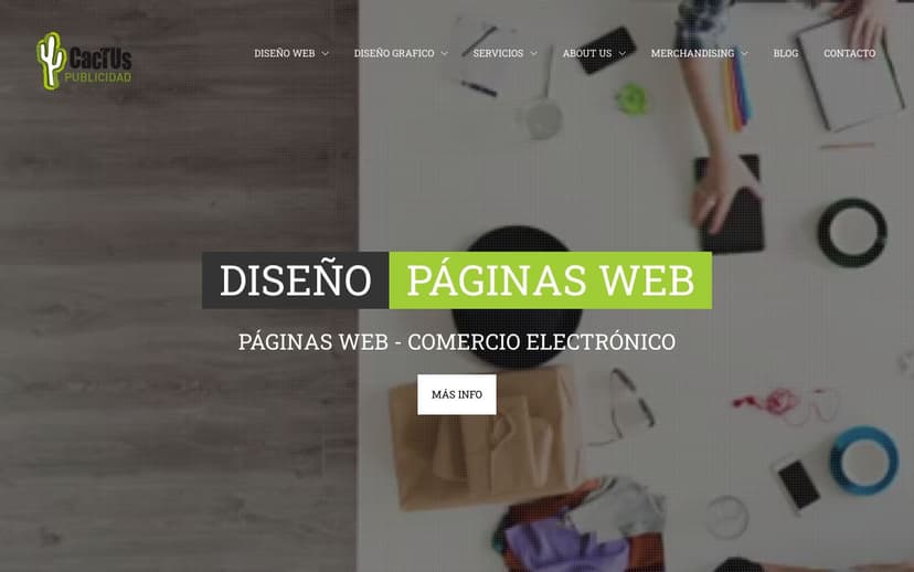 Diseño de página web para Cactus Publicidad en Lanzarote